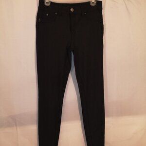 WannaBettaButt YMI Ladies Size 11 Mid Rise Slim Leg Black Leggings
